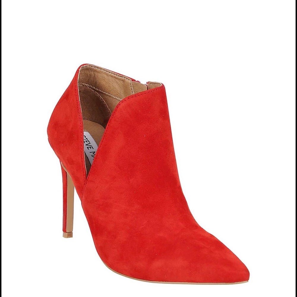 Steve Madden Ariza Red Heeled Ankle Boots
